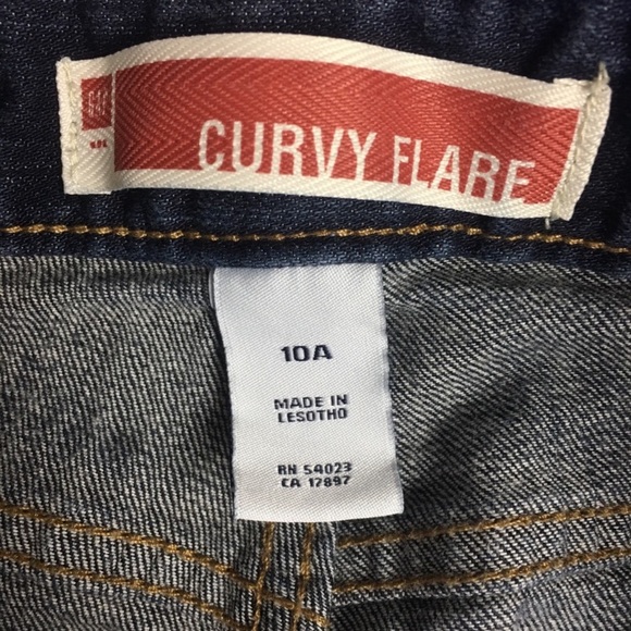 Gap Curvy Flare Dark Wash Jeans Size 10A - Picture 2 of 3